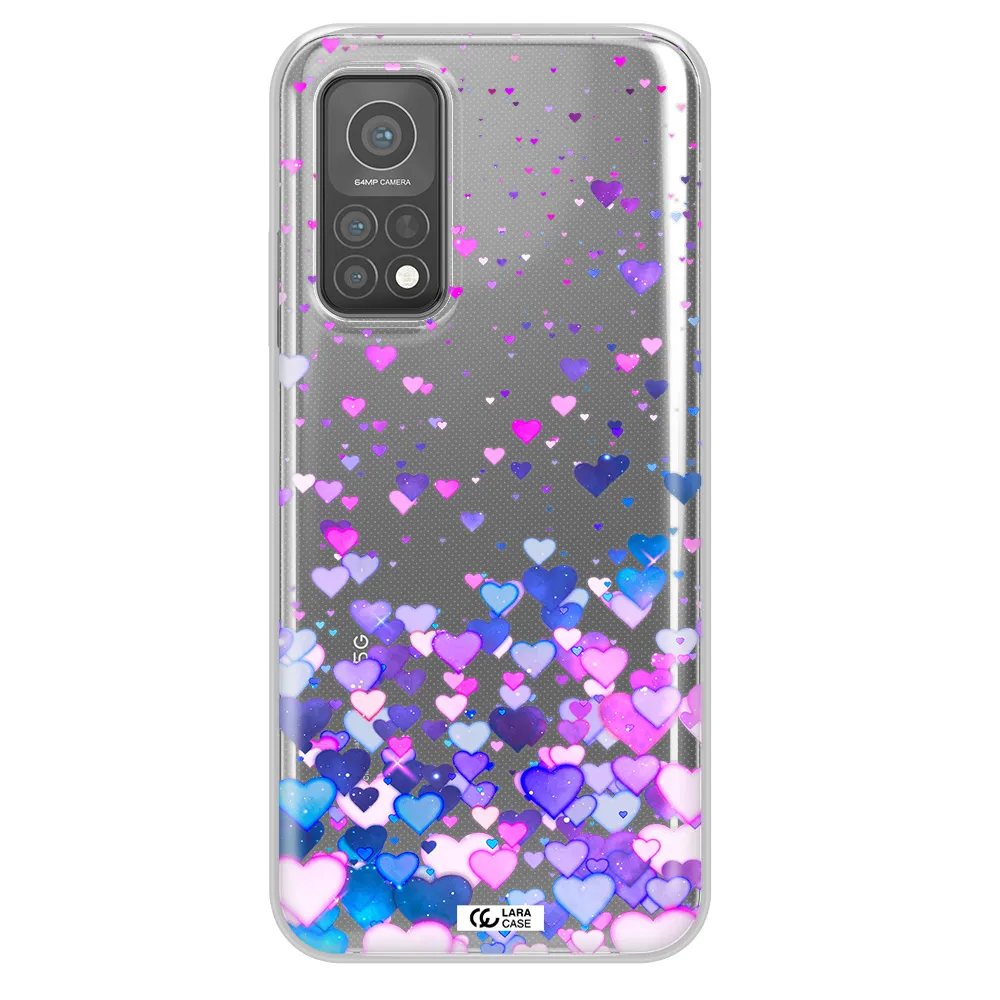 Watercolor Flying Hearts Xiaomi Mi 10 T Pro Clear TPU Case