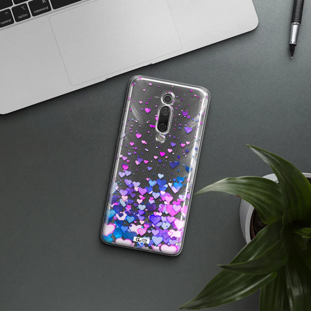 Watercolor Flying Hearts Xiaomi Mi 9T Clear TPU Case