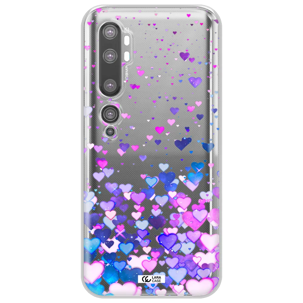 Watercolor Flying Hearts Xiaomi Mi Note 10 Clear TPU Case