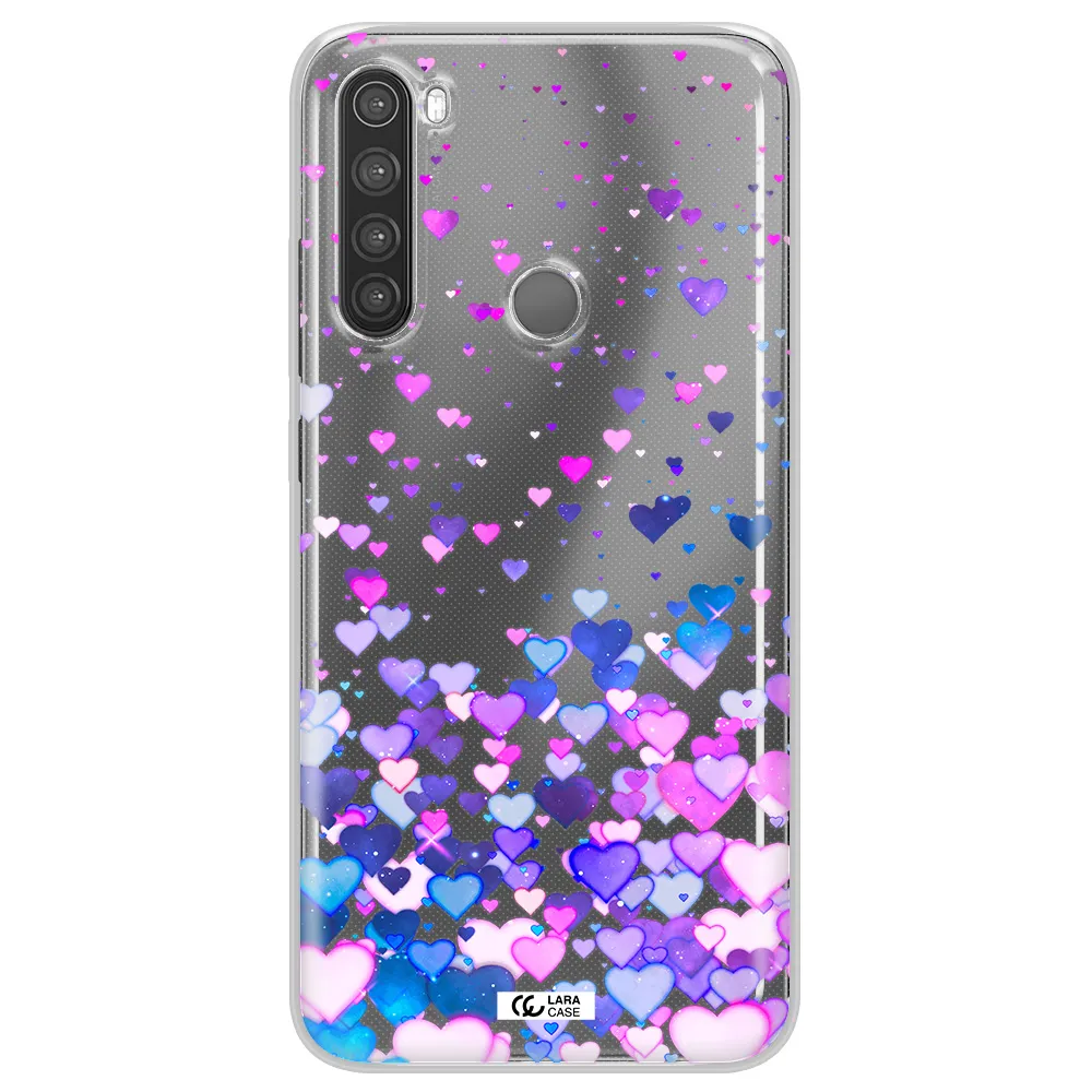 Watercolor Flying Hearts Xiaomi Note 8 Clear TPU Case
