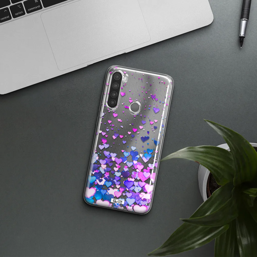 Watercolor Flying Hearts Xiaomi Note 8 Clear TPU Case