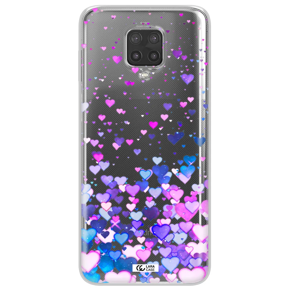 Watercolor Flying Hearts Xiaomi Note 9 Pro Clear TPU Case