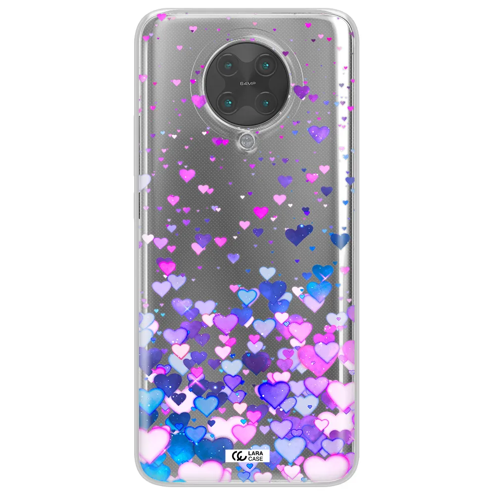 Watercolor Flying Hearts Xiaomi Poco F2 Pro Clear TPU Case