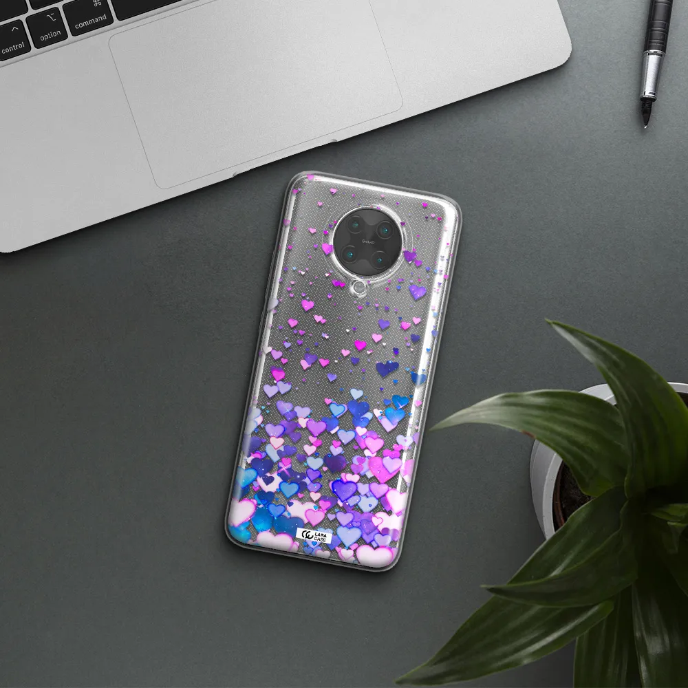 Watercolor Flying Hearts Xiaomi Poco F2 Pro Clear TPU Case