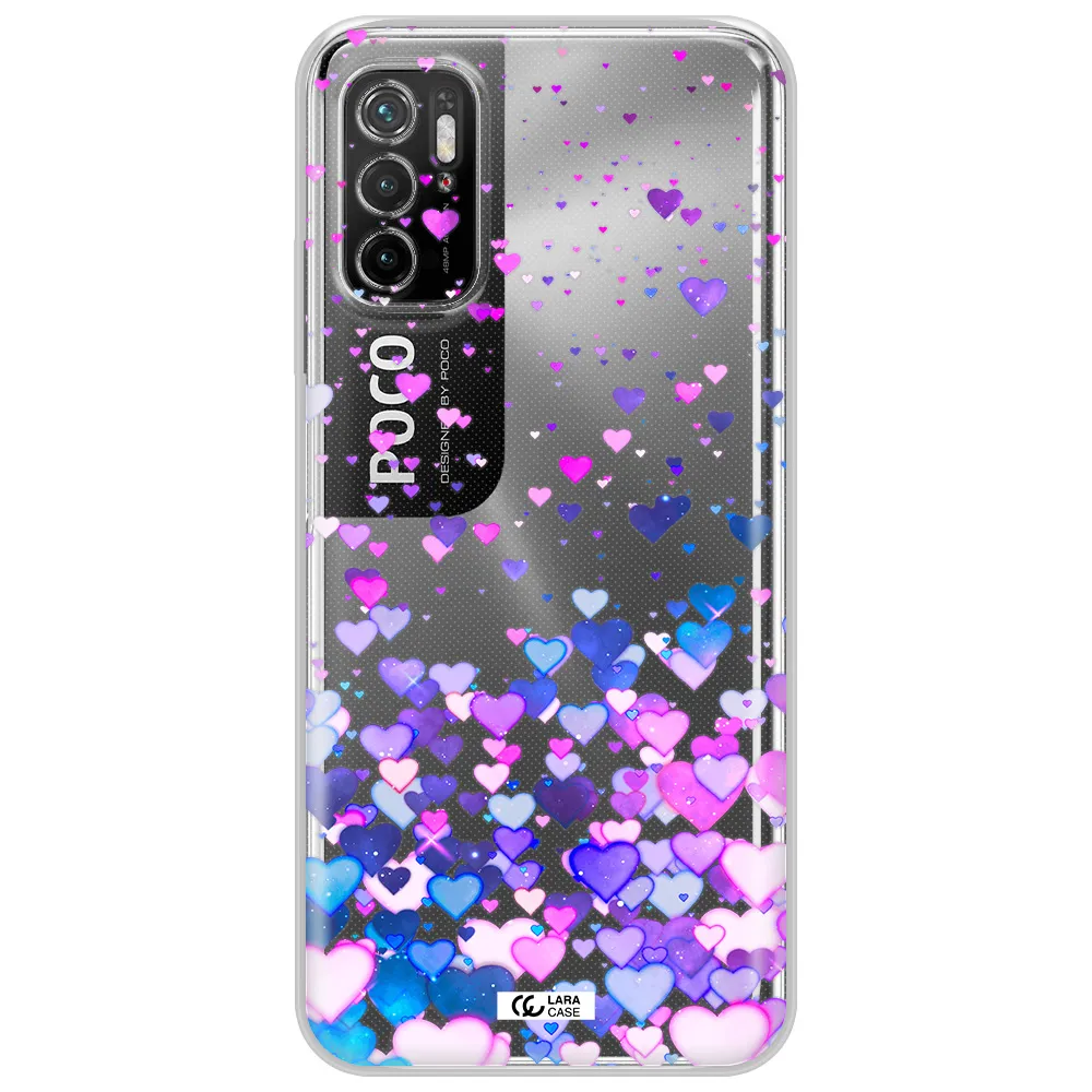 Watercolor Flying Hearts Xiaomi Poco M3 Pro Clear Tpu Case