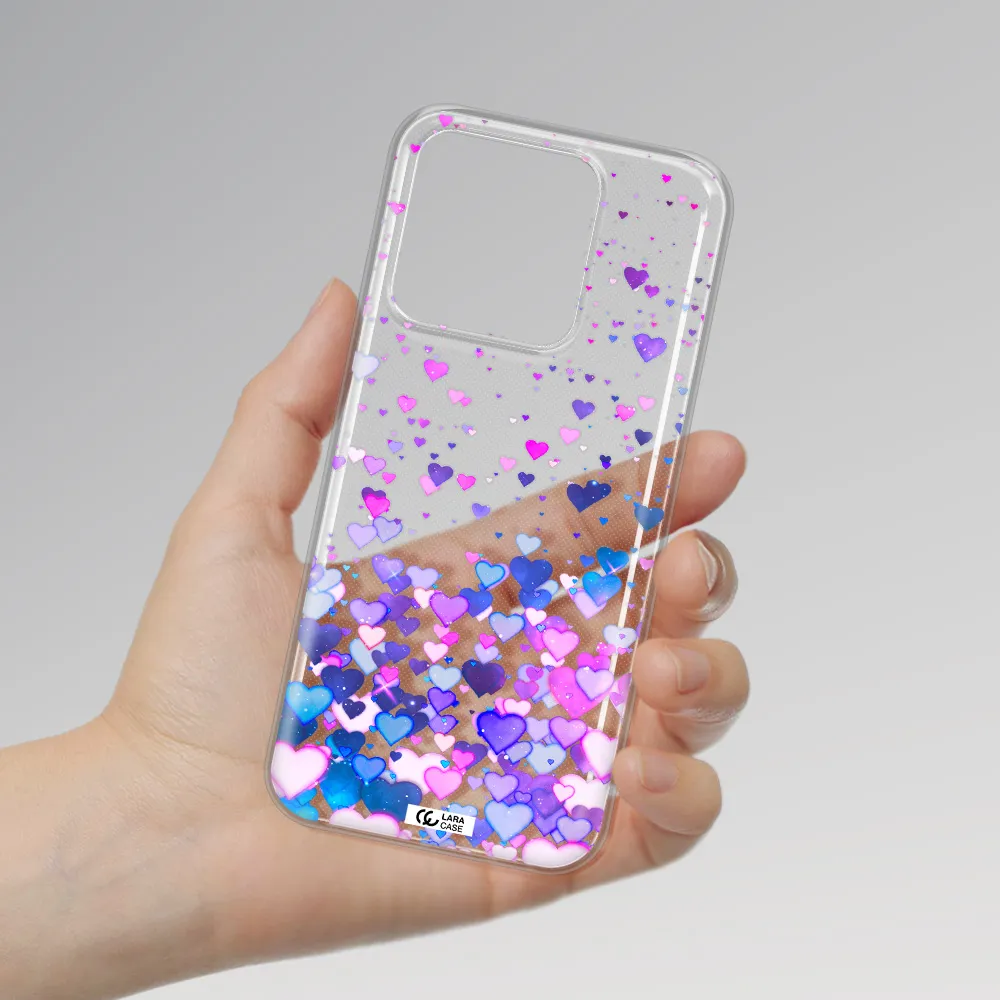 Watercolor Flying Hearts Xiaomi Redmi 10A Clear TPU Case