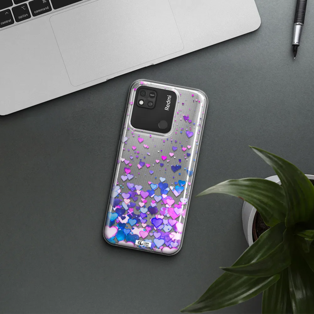 Watercolor Flying Hearts Xiaomi Redmi 10A Clear TPU Case