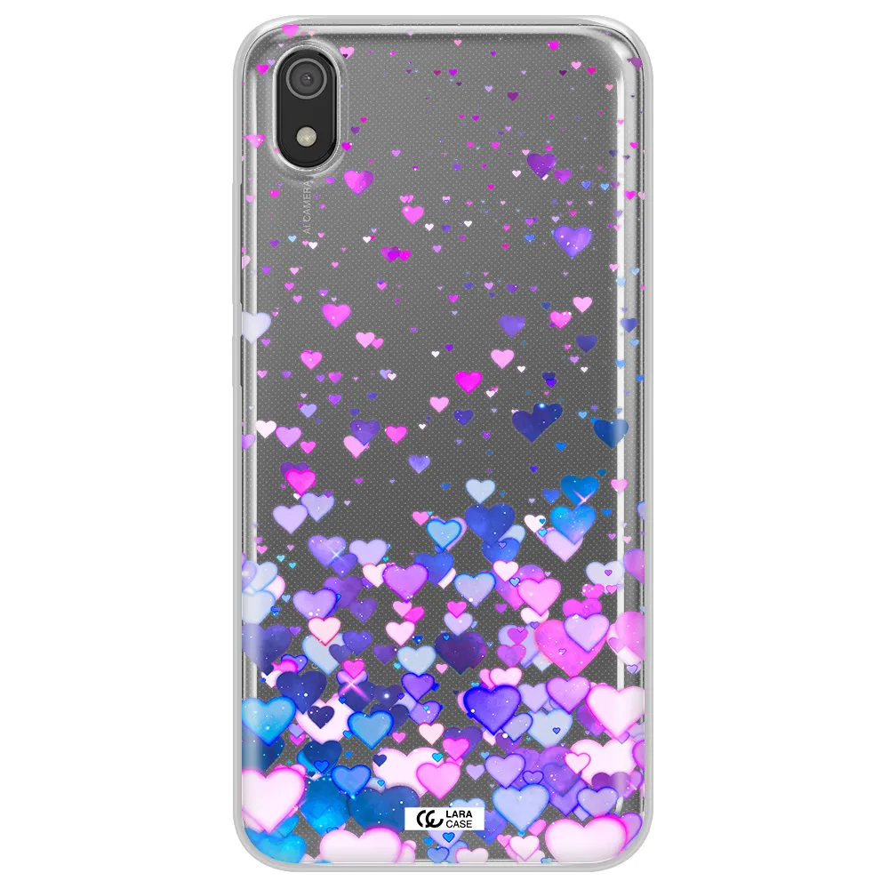 Watercolor Flying Hearts Xiaomi Redmi 7A Clear TPU Case