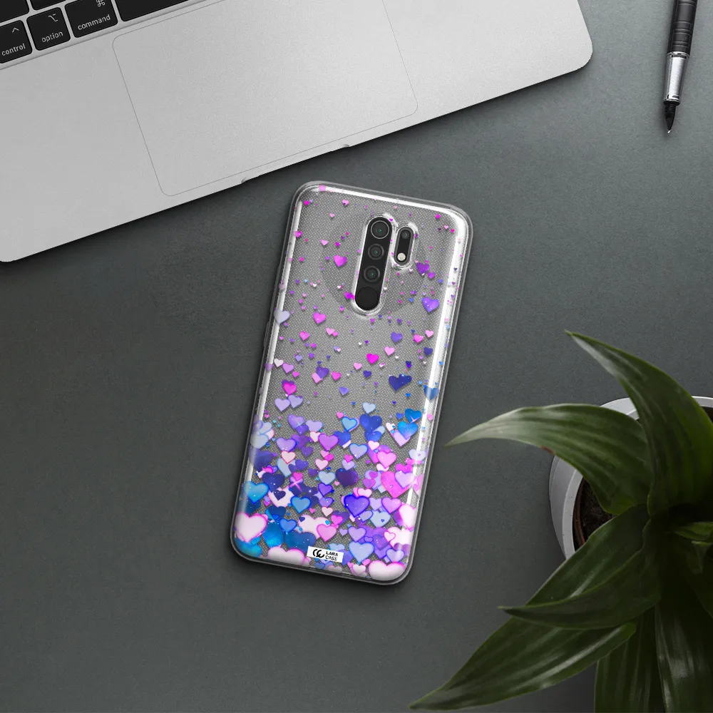 Watercolor Flying Hearts Xiaomi Redmi 9 Clear TPU Case