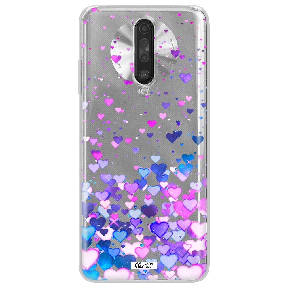 Watercolor Flying Hearts Xiaomi Redmi K30 Clear TPU Case