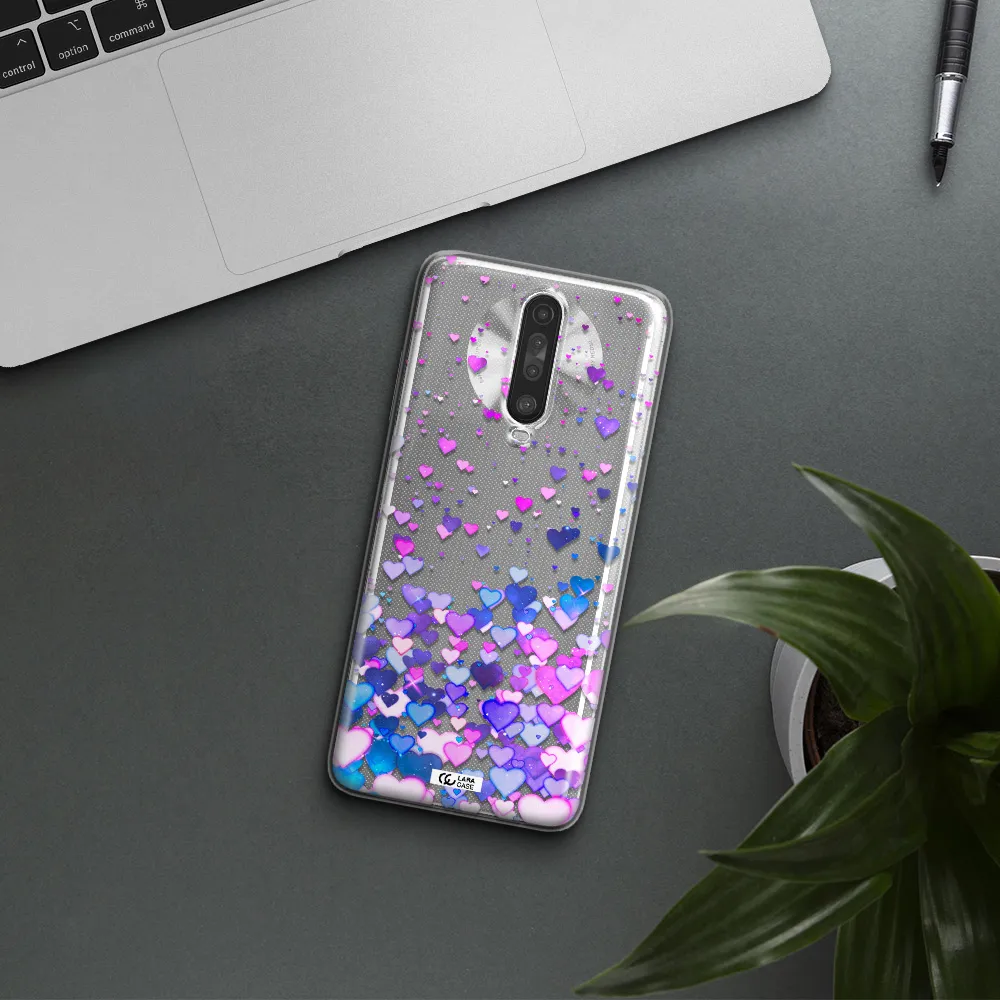 Watercolor Flying Hearts Xiaomi Redmi K30 Clear TPU Case