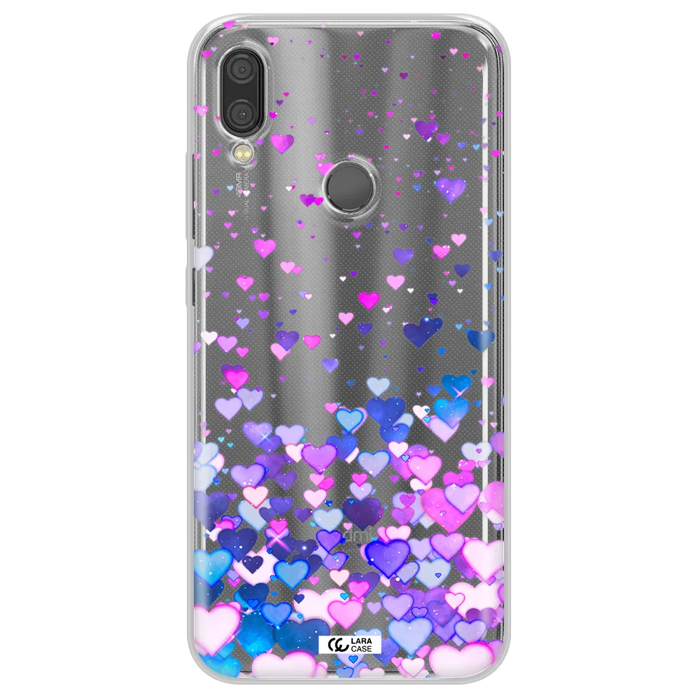 Watercolor Flying Hearts Xiaomi Redmi Note 7 Clear TPU Case