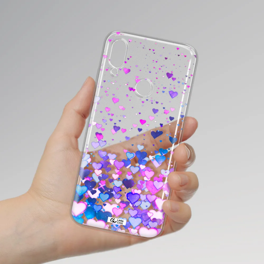 Watercolor Flying Hearts Xiaomi Redmi Note 7 Clear TPU Case