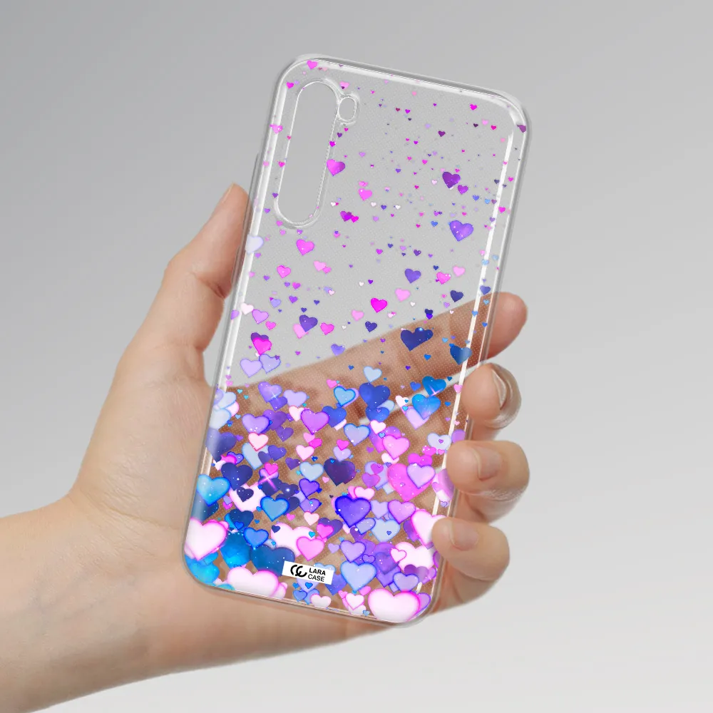 Watercolor Flying Hearts Xiaomi Redmi Note 8T Clear Tpu Case