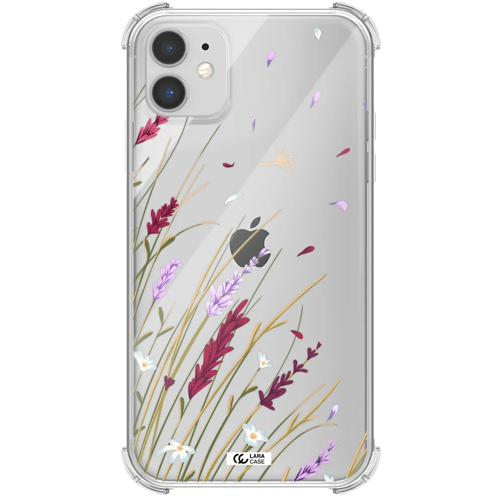 Long Grass Flower Apple iPhone 11 Clear PC Case