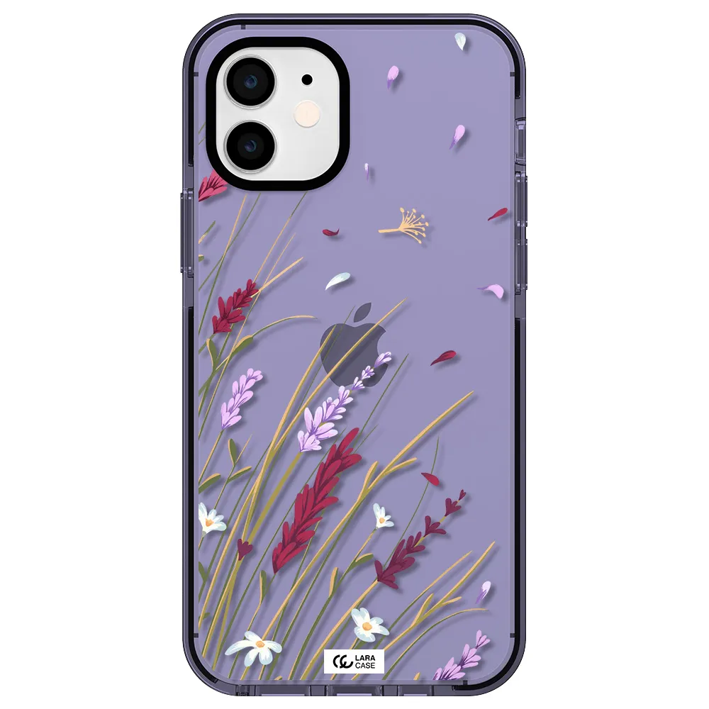 Long Grass Flower Apple iPhone 11 impact Lilac Case