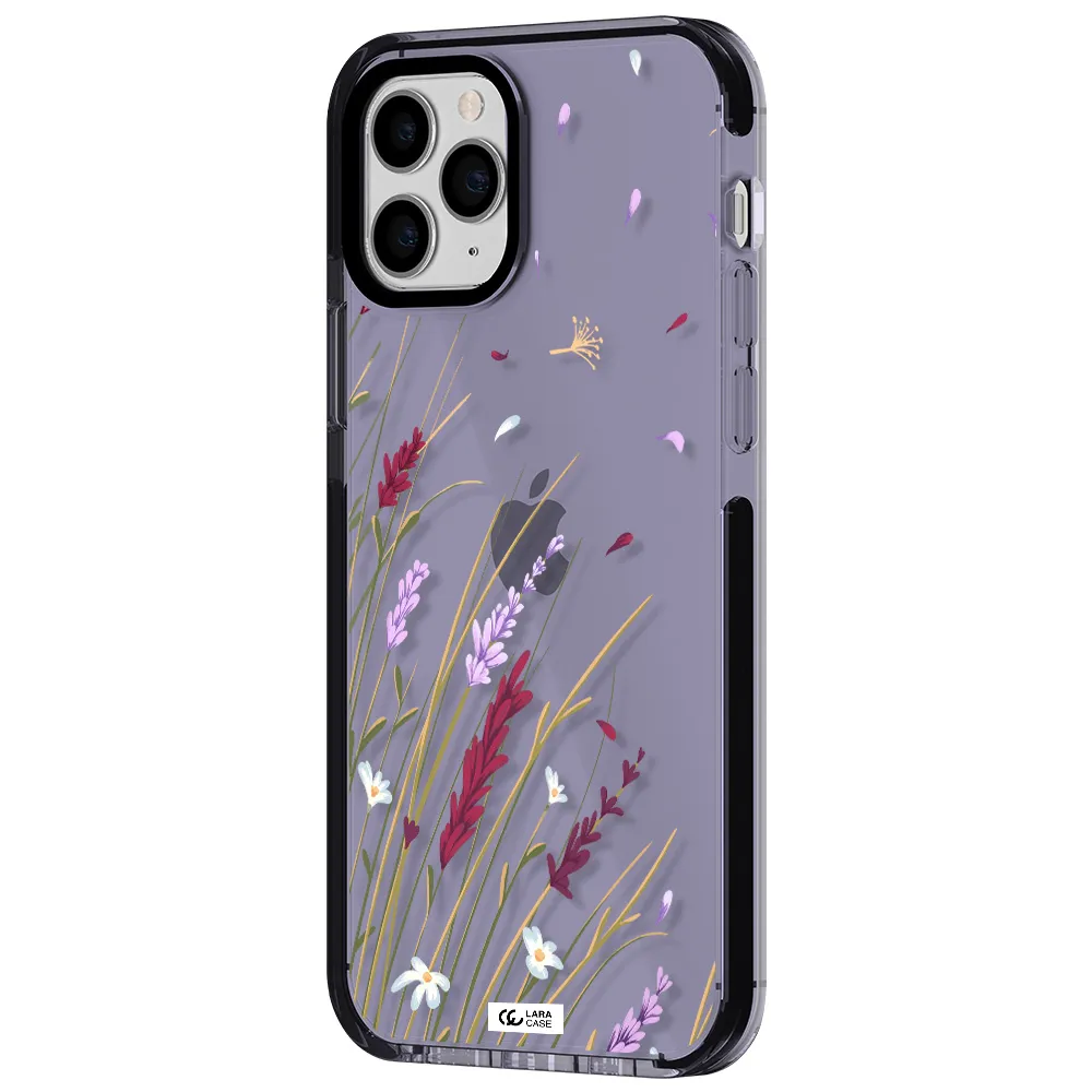 Long Grass Flower Apple iPhone 11 pro impact Lilac Case