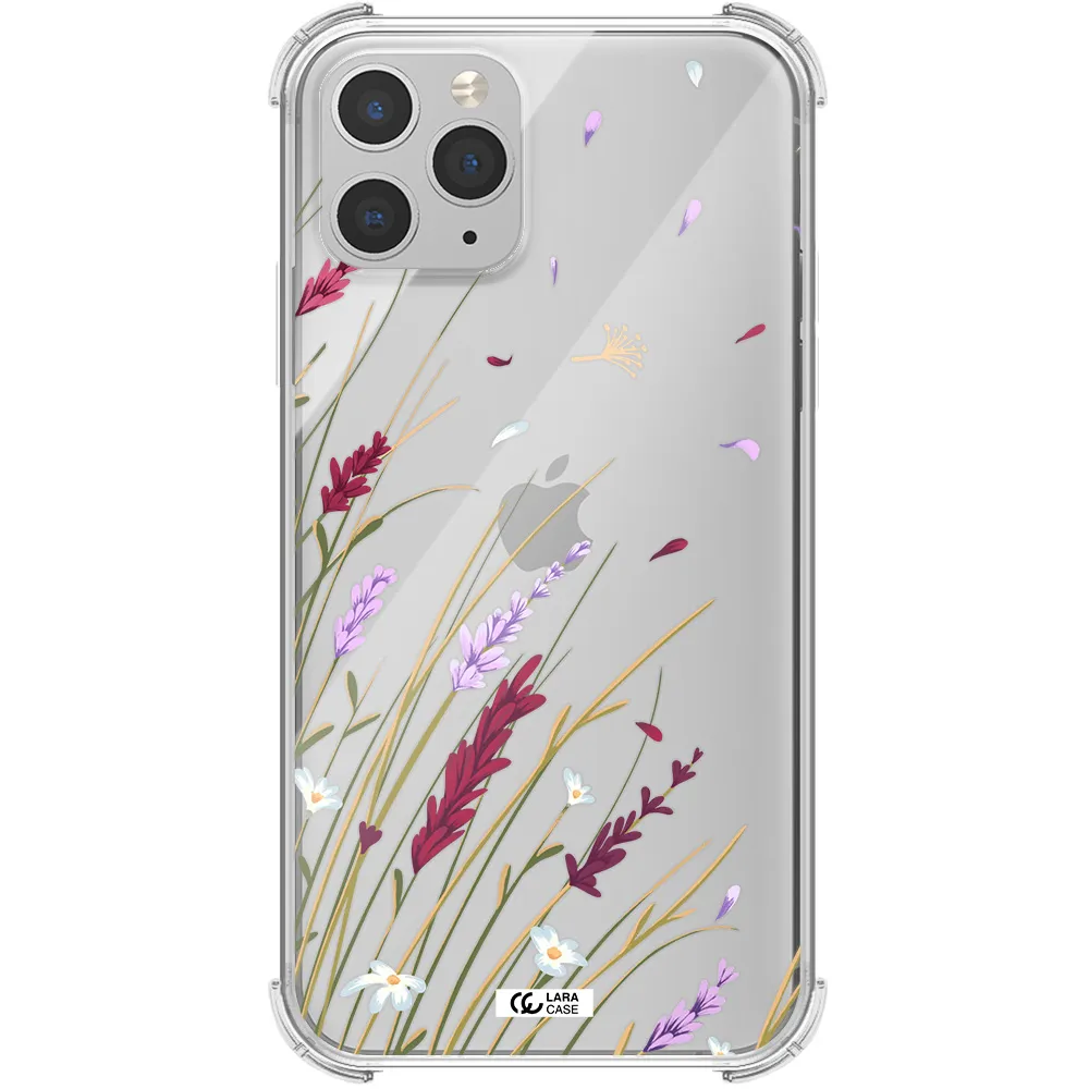Long Grass Flower Apple iPhone 11 pro max Clear PC Case