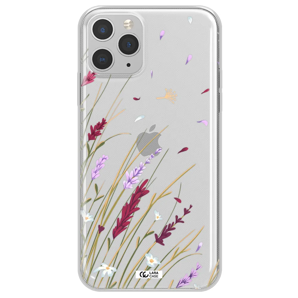 Long Grass Flower Apple iPhone 11 pro max Clear TPU Case