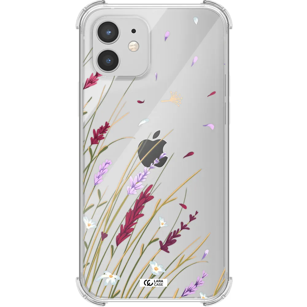 Long Grass Flower Apple iPhone 12 Clear PC Case