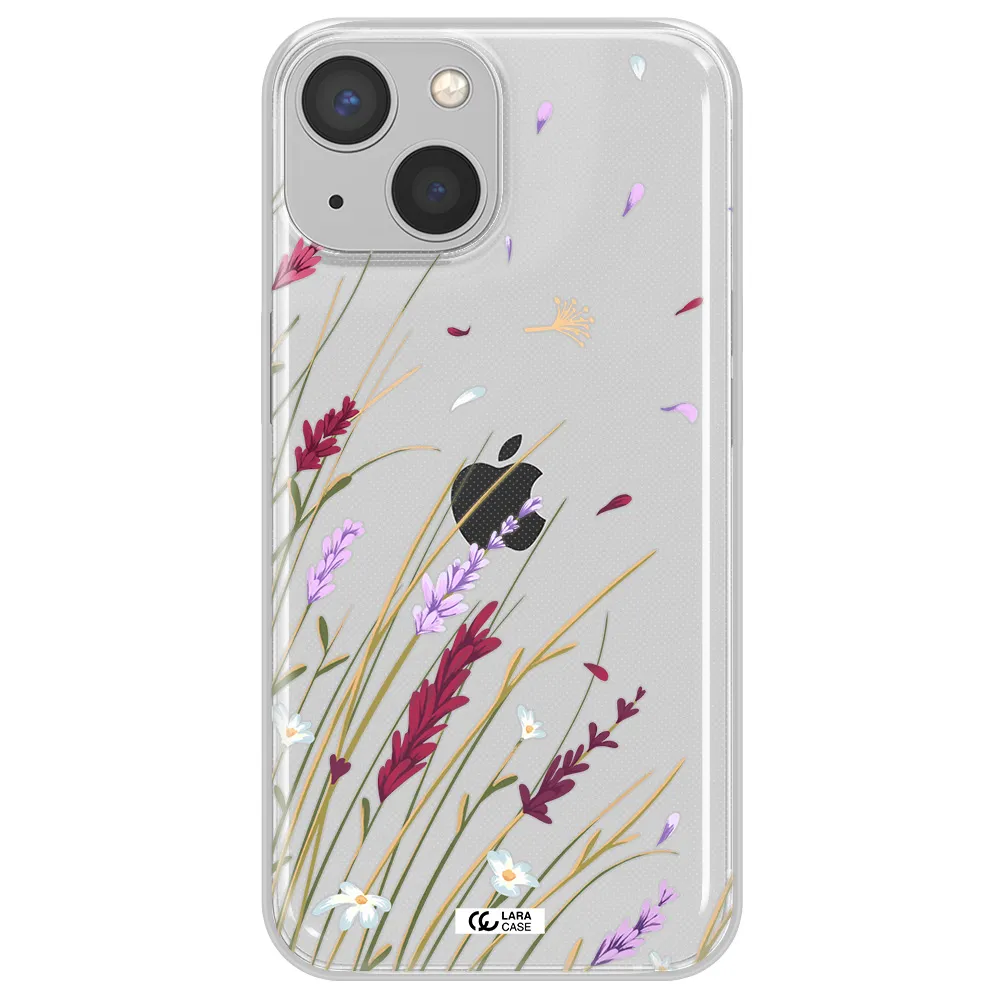 Long Grass Flower Apple iPhone 13 Clear TPU Case