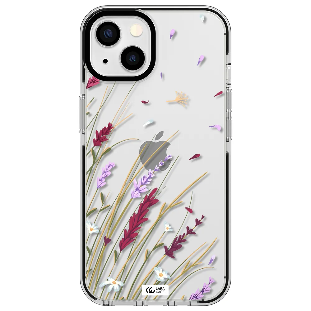 Long Grass Flower Apple iPhone 13 impact black border Case