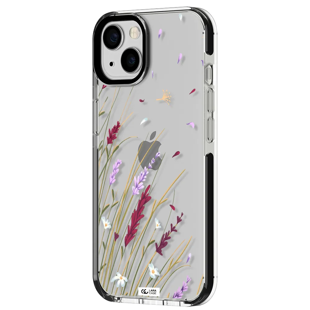Long Grass Flower Apple iPhone 13 impact black border Case