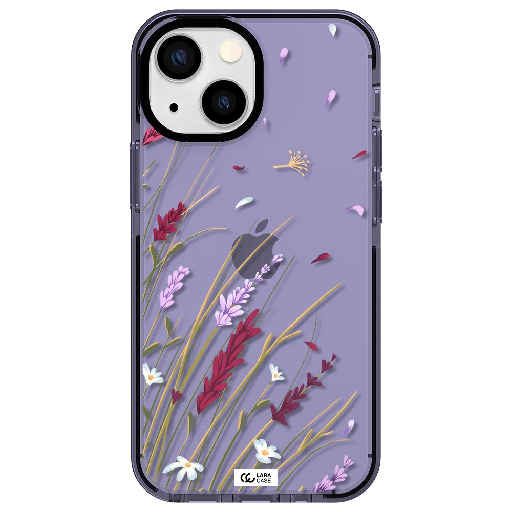 Long Grass Flower Apple iPhone 13 mini impact Lilac Case