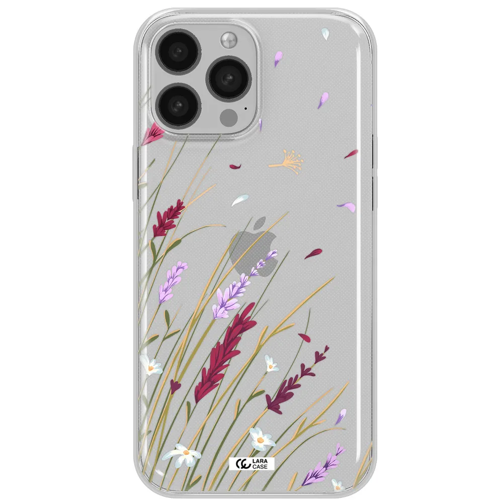Long Grass Flower Apple iPhone 13 Pro Clear TPU Case