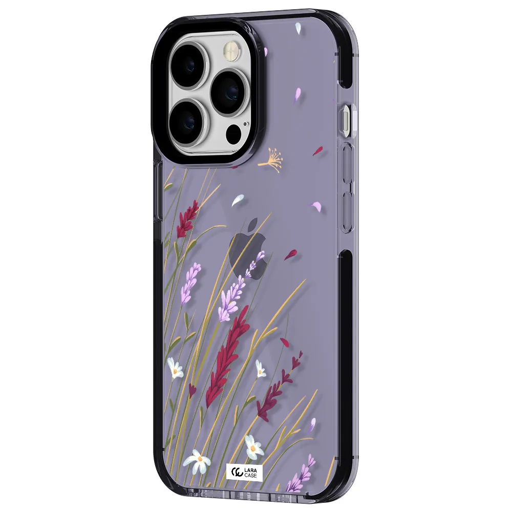 Long Grass Flower Apple iPhone 13 Pro impact Lilac Case