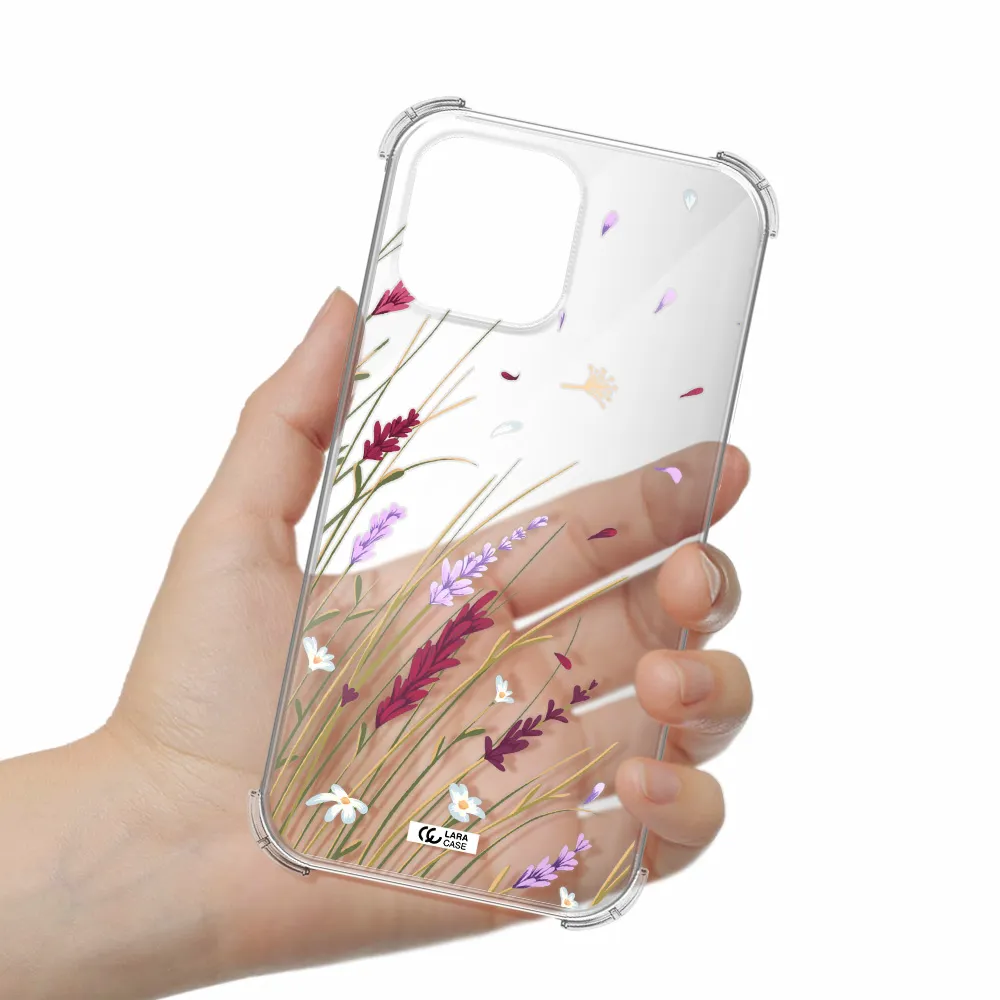 Long Grass Flower Apple iPhone 13 Pro Max Clear PC Case