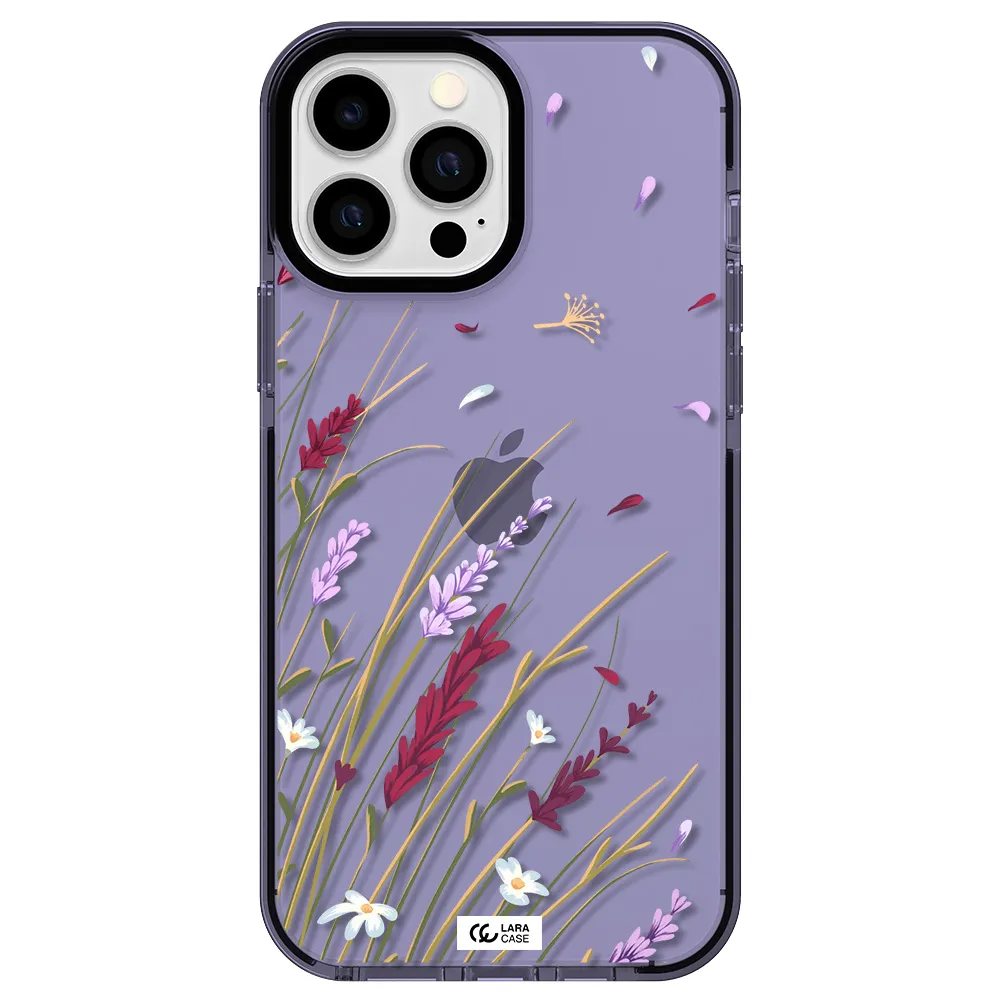Long Grass Flower Apple iPhone 13 Pro Max impact Lilac Case