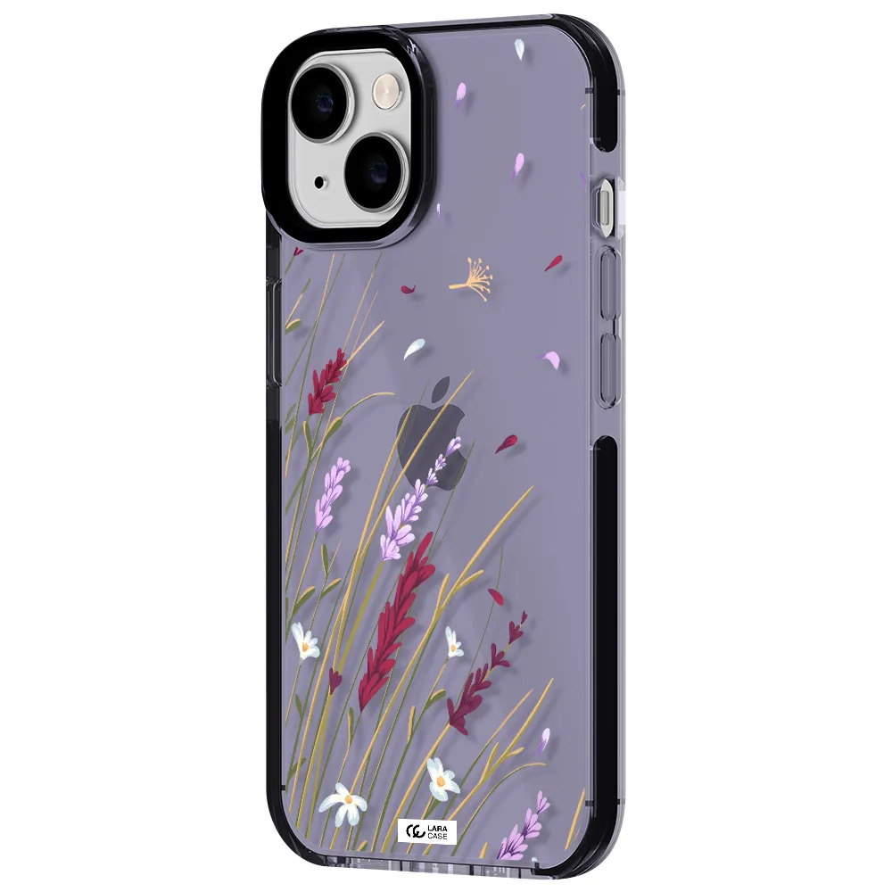 Long Grass Flower Apple iPhone 14 impact Lilac Case