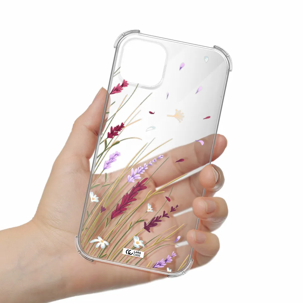 Long Grass Flower Apple iPhone 14 plus Clear PC Case
