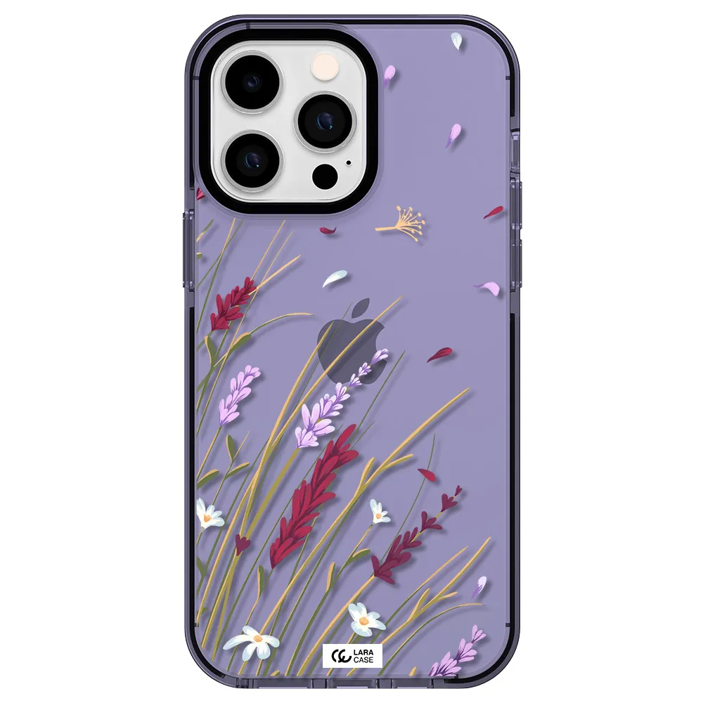 Long Grass Flower Apple iPhone 15 Pro Max impact Lilac Case