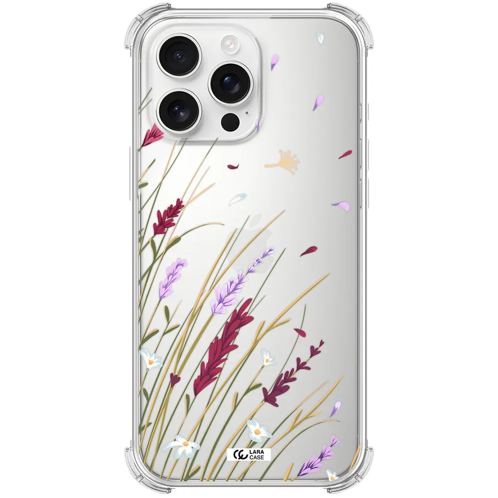 Long Grass Flower Apple Iphone 16 Pro Max Clear Pc Case