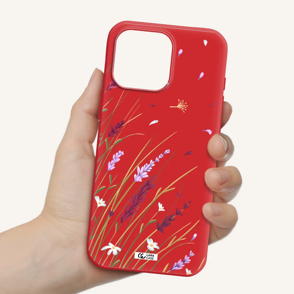 Long Grass Flower Apple Iphone 16 Pro Max Silicone Stone Case