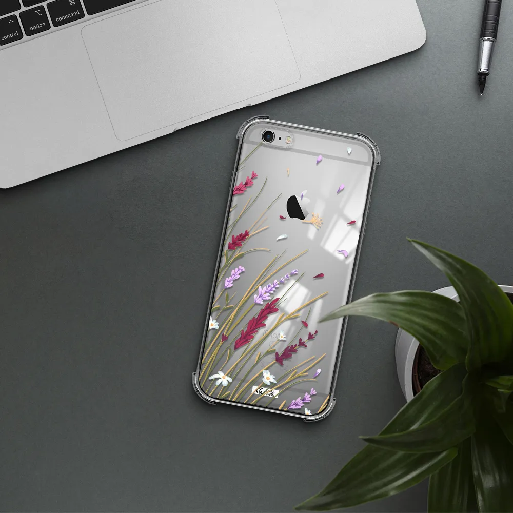 Long Grass Flower Apple iPhone 6 plus Clear PC Case