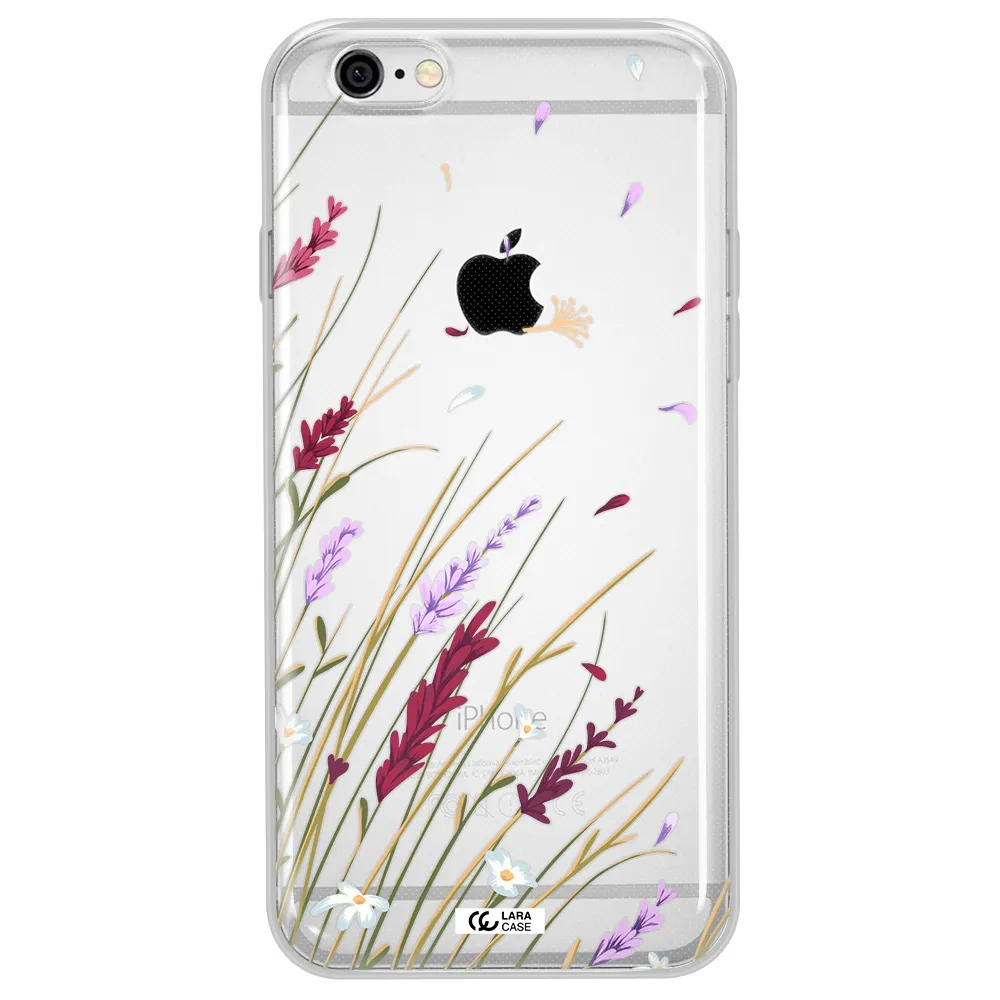 Long Grass Flower Apple iPhone 6 plus Clear TPU Case
