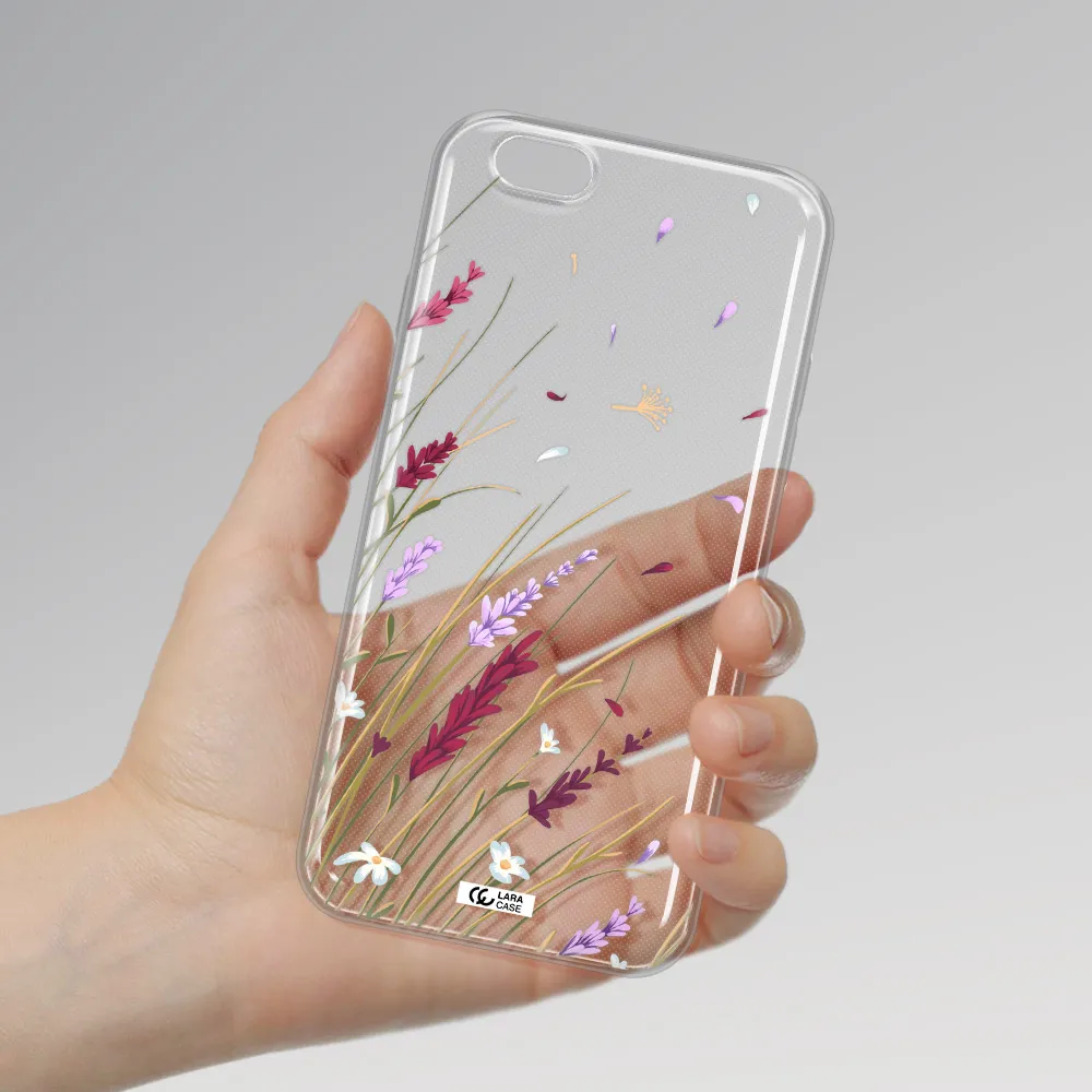 Long Grass Flower Apple iPhone 6 plus Clear TPU Case