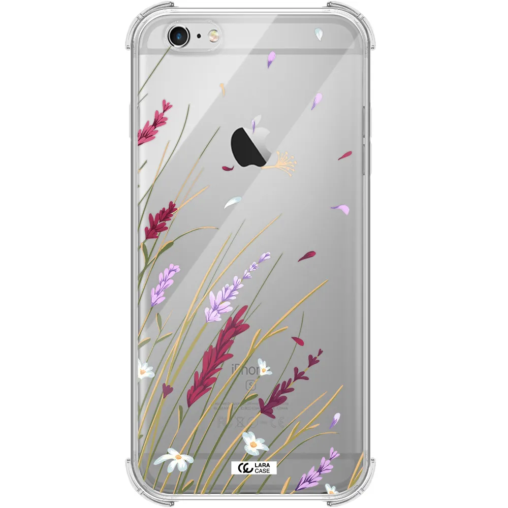 Long Grass Flower Apple iPhone 6 s plus Clear PC Case