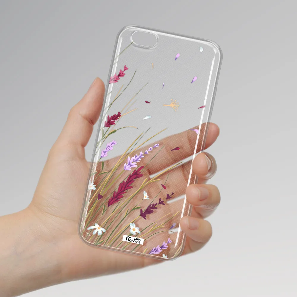 Long Grass Flower Apple iPhone 6 s plus Clear TPU Case