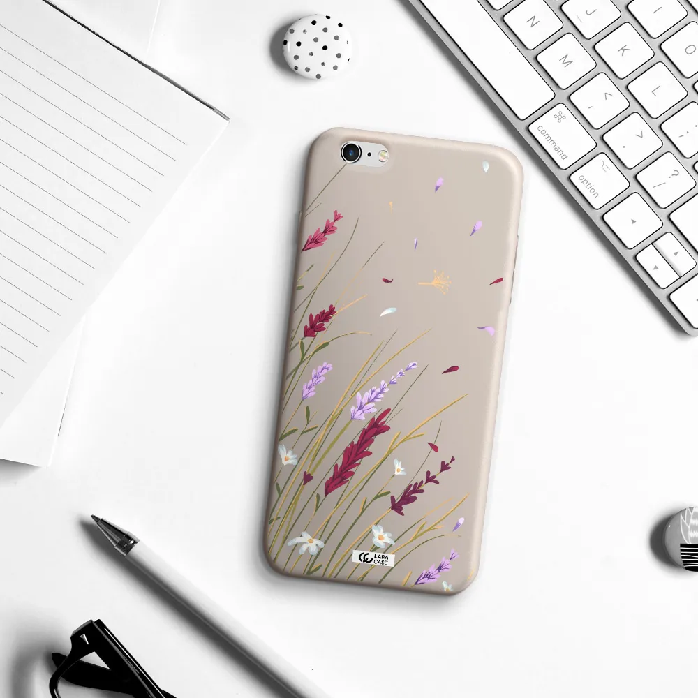 Long Grass Flower Apple iPhone 6 s plus Silicone Stone Case