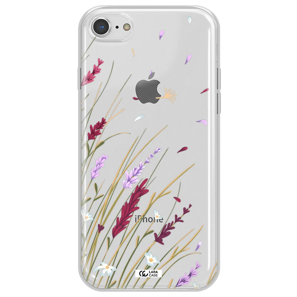 Long Grass Flower Apple iPhone 7 Clear TPU Case