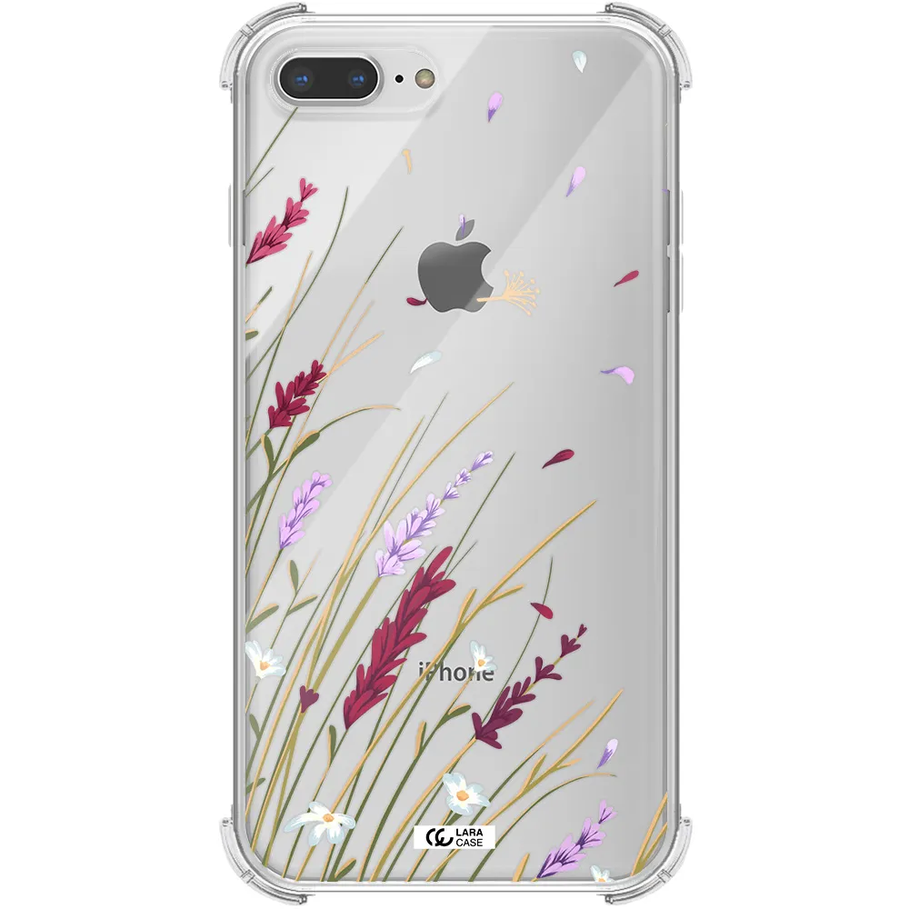 Long Grass Flower Apple iPhone 7 plus Clear PC Case