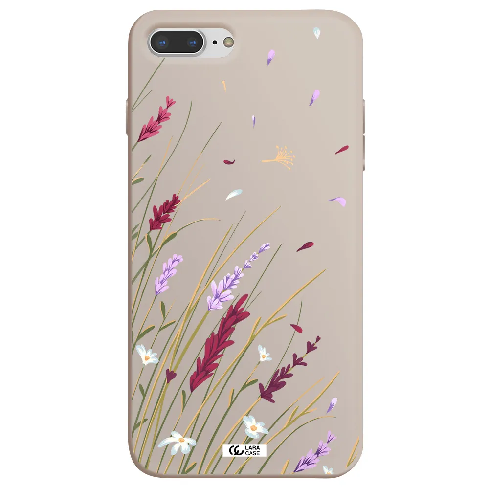 Long Grass Flower Apple iPhone 7 plus Silicone Stone Case