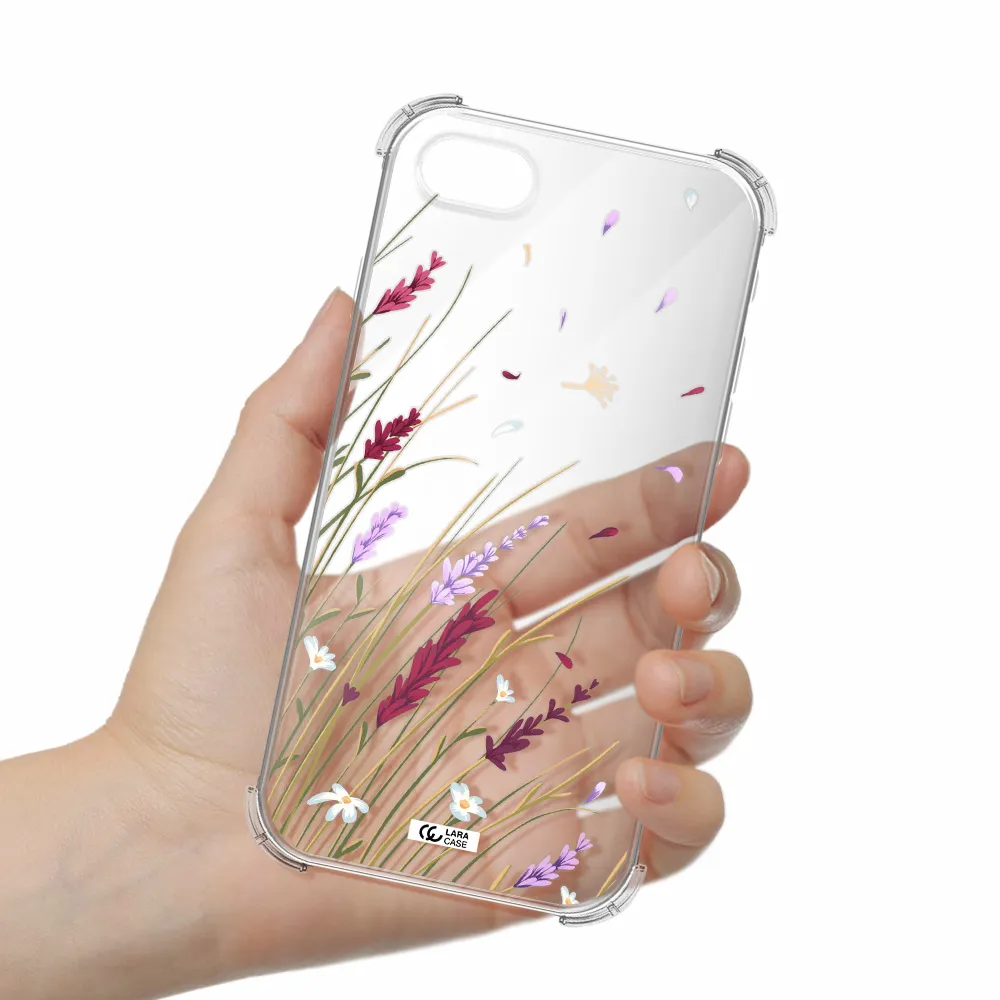 Long Grass Flower Apple iPhone se 2020 Clear PC Case