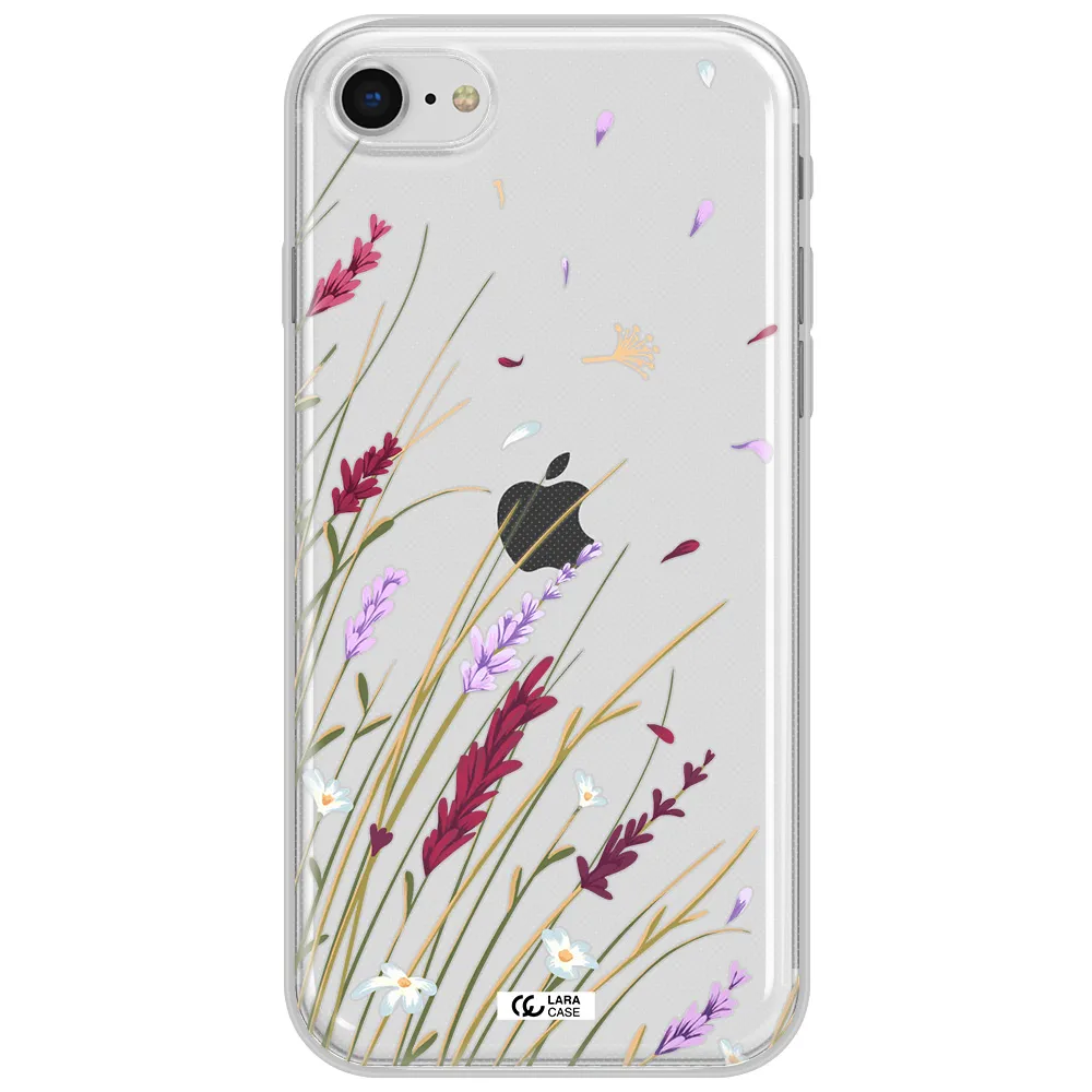 Long Grass Flower Apple Iphone Se 2020 Clear Tpu Case
