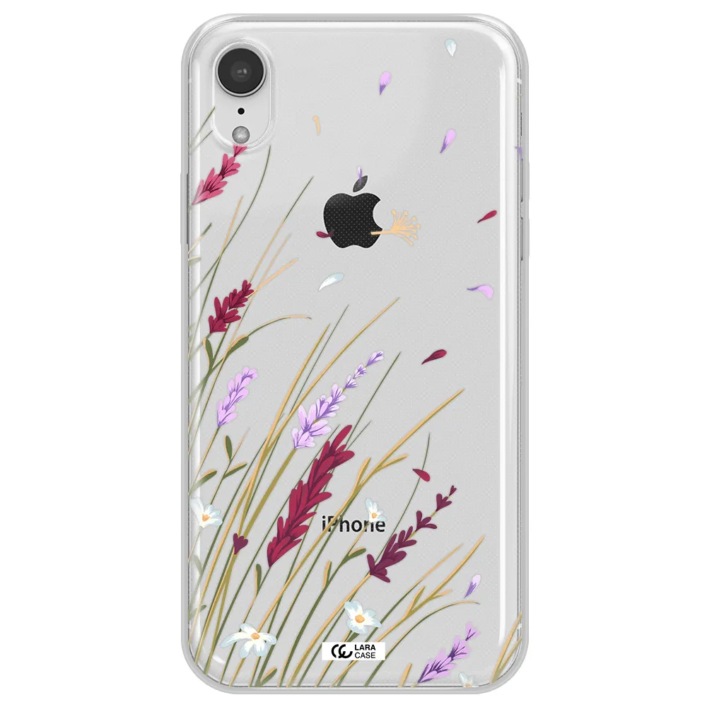 Long Grass Flower Apple iPhone XR Clear TPU Case