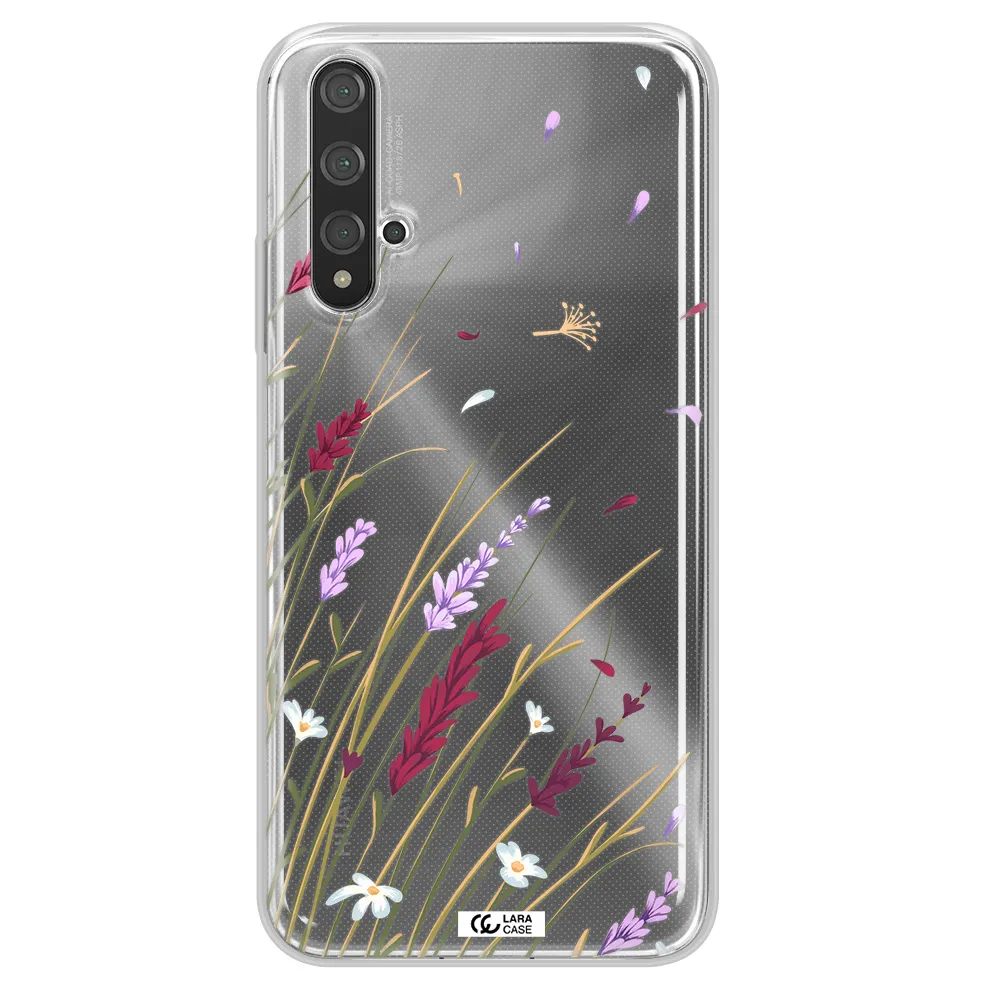 Long Grass Flower Huawei Nova 5t Clear TPU Case